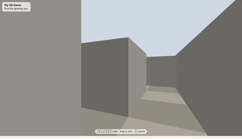La primera pantalla de “My 3D Game”, que ForgeOS construyó.